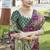 Wine woven jacquard art  banarasi silk  saree with blouse piece.
