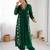 Elegant dark green georgette kurta set with floral embroidery and stylish balloon pants