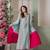 Women's Gorgeous Thread Work French Crepe Fabric Straight Kurta Palazzo and Dupatta Set