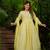 Women's Gorgeous Thread Work Chanderi Silk Fabric Flared Kurta Pant and Dupatta Set