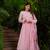 Women's Gorgeous Thread Work Chanderi Silk Fabric Flared Kurta Pant and Dupatta Set