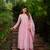 Women's Gorgeous Thread Work Chanderi Silk Fabric Flared Kurta Pant and Dupatta Set