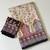 cream-black printed pasmina print with dori fitting silk jaqurad saree
