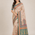 cream-rama printed pasmina print with dori fitting silk jaqurad saree
