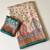 cream-rama printed pasmina print with dori fitting silk jaqurad saree