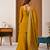 Mustard yellow embroidered kurta palazzo set with dupatta for women