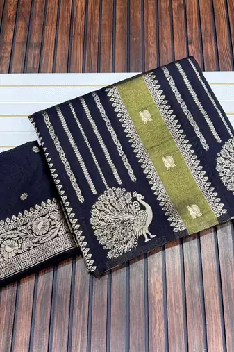 black jaqurad dubbling zari and beautiful peacock butti with lining design georgette saree