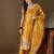 Floral printed silk blend round neck kurta trouser & dupatta set