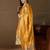 Floral printed silk blend round neck kurta trouser & dupatta set