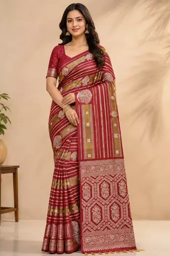maroon jaqurad dubbling zari and beautiful peacock butti with lining design georgette saree