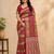 maroon jaqurad dubbling zari and beautiful peacock butti with lining design georgette saree