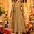 Women's Gorgeous Embroidery Work Simmar Chanderi Sik Fabric Flared Anarkali Pant and Dupatta Set