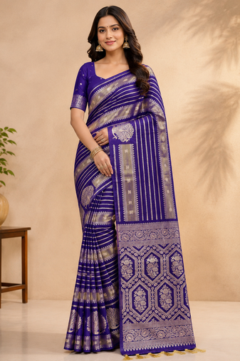 purple jaqurad dubbling zari and beautiful peacock butti with lining design georgette saree