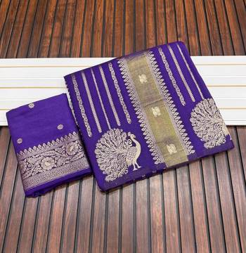 purple jaqurad dubbling zari and beautiful peacock butti with lining design georgette saree 3