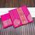 pink jaqurad dubbling zari and beautiful peacock butti with lining design georgette saree