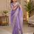 lavender shimmer chiffon plain embroidred border saree