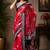 crimson red chanderi cotton kalamkari printed pre draped saree