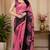 pink chanderi cotton tree mofis printed ready made saree