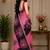 pink chanderi cotton tree mofis printed ready made saree