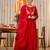 Women's Gorgeous Embroidery Work Chanderi Sik Fabric Flared Kurta Pant and Dupatta Set
