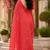 red & yellow chanderi cotton bandhani printed pre draped saree
