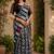 black chanderi cotton batik & block printed ready made saree