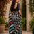 black chanderi cotton batik & block printed ready made saree