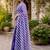grape purple & white chanderi cotton leheriya printed pre-stitched saree