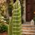mehendi green chanderi cotton shibori striped printed ready to wear saree