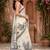 off white chanderi cotton floral printed ready to wear saree