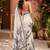 off white chanderi cotton floral printed ready to wear saree
