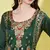 Floral printed silk blend round neck kurta trouser & dupatta set