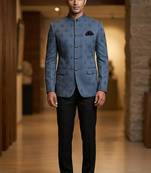 Steel grey color jodhpuri for men | premium designer bandhgala ethnic wear