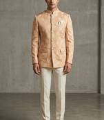 Pitch color floral jodhpuri for men | premium designer bandhgala ethnic wear