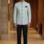 Grayish sea color batik weaving jodhpuri for men | premium designer bandhgala ethnic wear