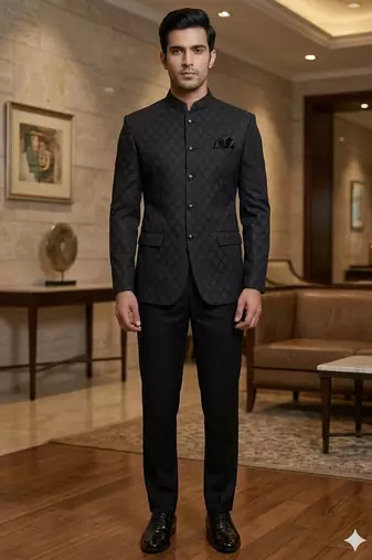 Black color partywear jodhpuri for men | premium designer bandhgala ethnic wear
