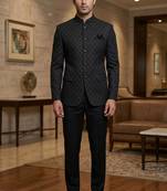 Black color partywear jodhpuri for men | premium designer bandhgala ethnic wear