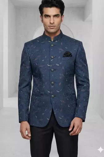 Blue color jodhpuri for men | premium designer bandhgala ethnic wear