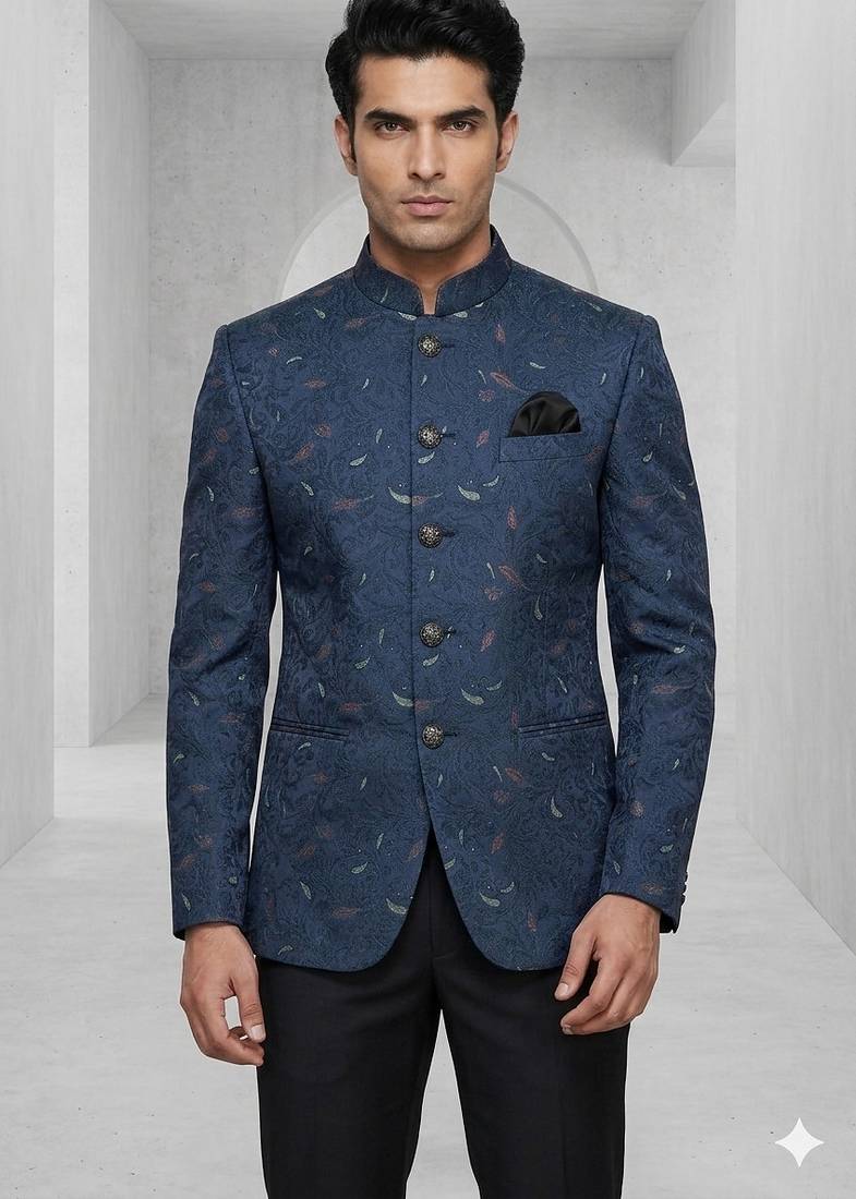 Blue color jodhpuri for men | premium designer bandhgala ethnic wear
