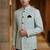 Grayish sea color batik weaving jodhpuri for men | premium designer bandhgala ethnic wear