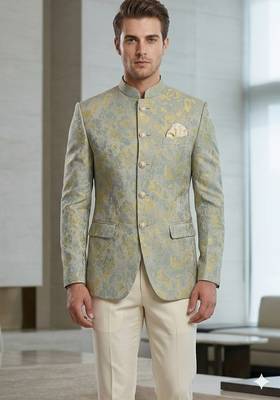 Sea green multicolor jodhpuri for men | premium designer bandhgala ethnic wear 2