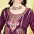 Floral printed silk blend round neck kurta trouser & dupatta set