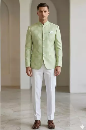 Pista color jodhpuri for men | premium designer bandhgala ethnic wear