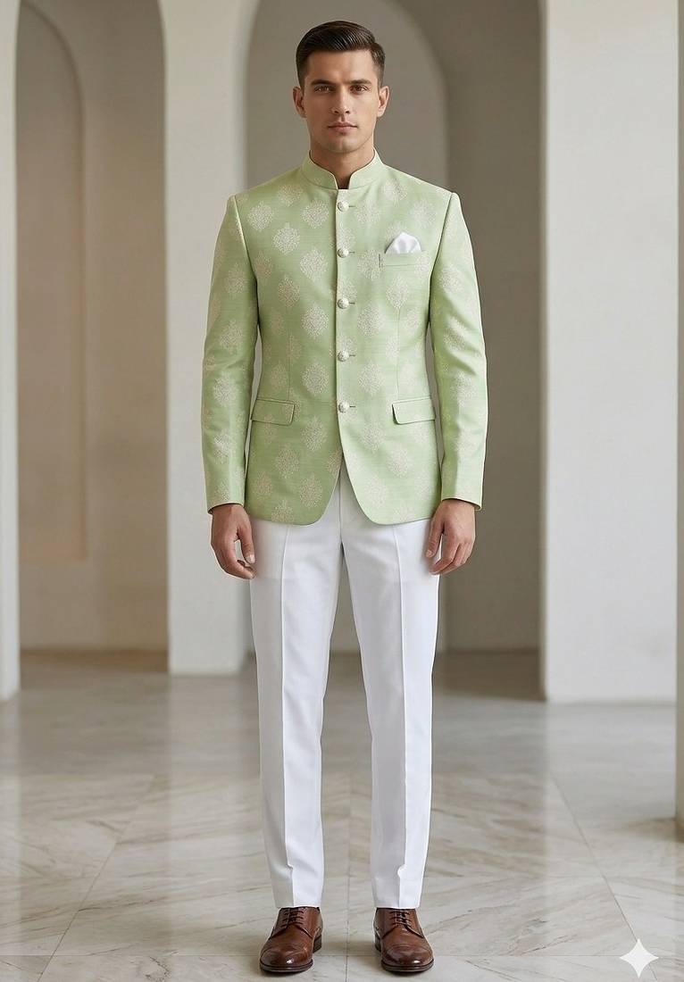 Pista color jodhpuri for men | premium designer bandhgala ethnic wear