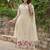 Women's Gorgeous Thread Work Chanderi Sik Fabric Flared Anarkali Pant and Dupatta Set