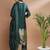 Floral printed cotton silk round neck kurta trouser & dupatta set