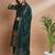 Floral printed cotton silk round neck kurta trouser & dupatta set