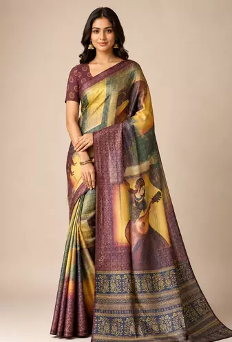 wine dharmavaram big figure printing type printed jaqurad saree