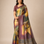 Wine Color Dharmavaram Big Figure Weaving Printing Type Printed Jaqurad Saree
