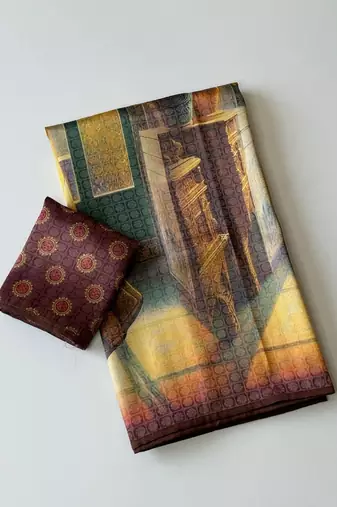 wine dharmavaram big figure printing type printed jaqurad saree